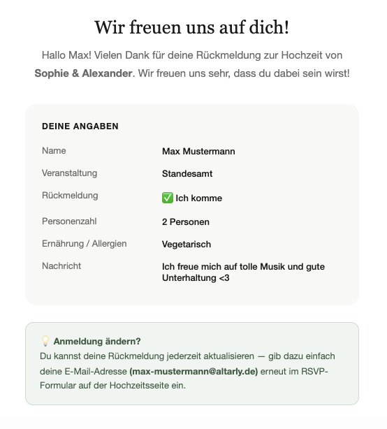 Bestätigungsmail