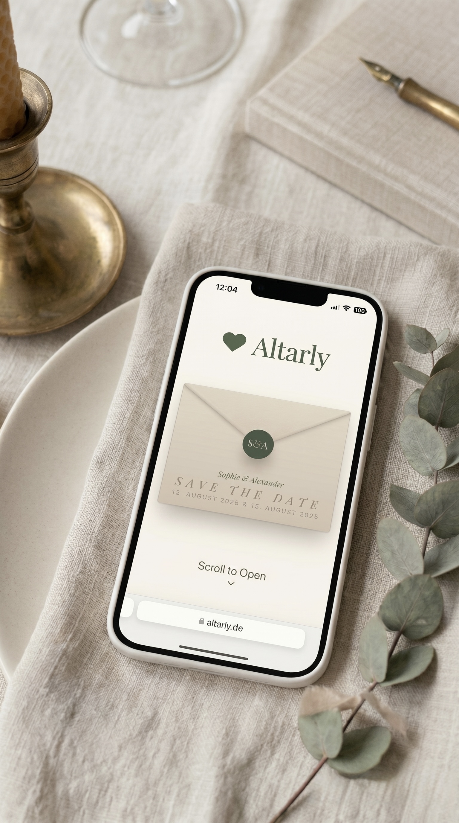 Briefumschlag enthüllt die Einladung