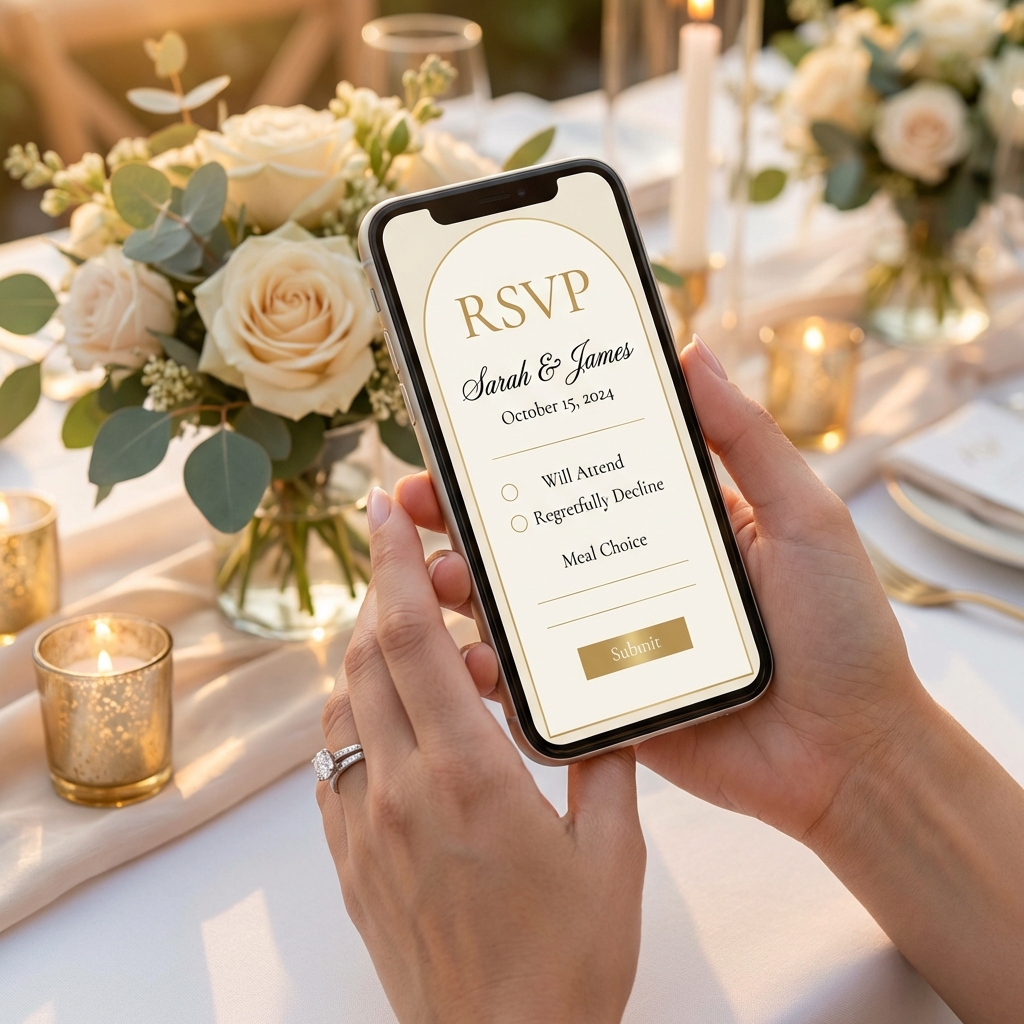 Mobile RSVP Formular - Gäste können einfach und schnell auf dem Smartphone zusagen
